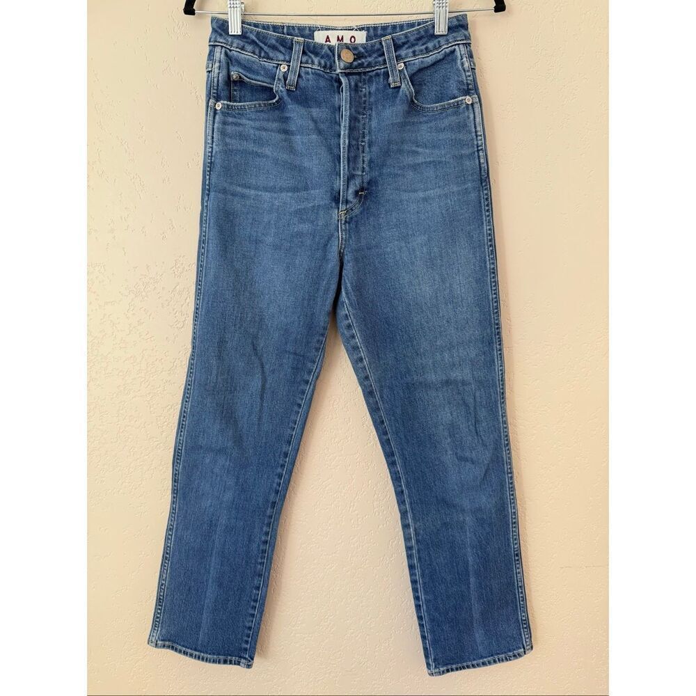 AMO Chloe Crop Jeans in DK Vintage Wash